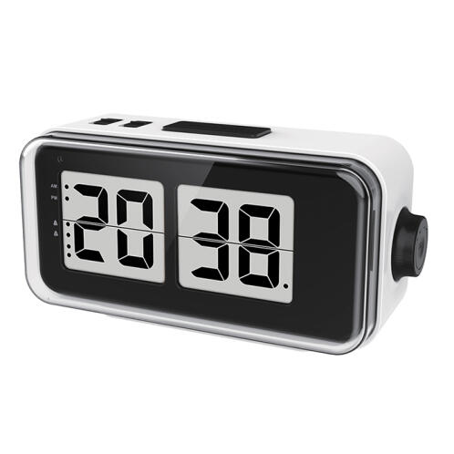 LIFE Επιτραπέζιο ψηφιακό ρολόι / ξυπνητήρι με οθόνη LCD και retro flip design LIFE DESK FLIP
