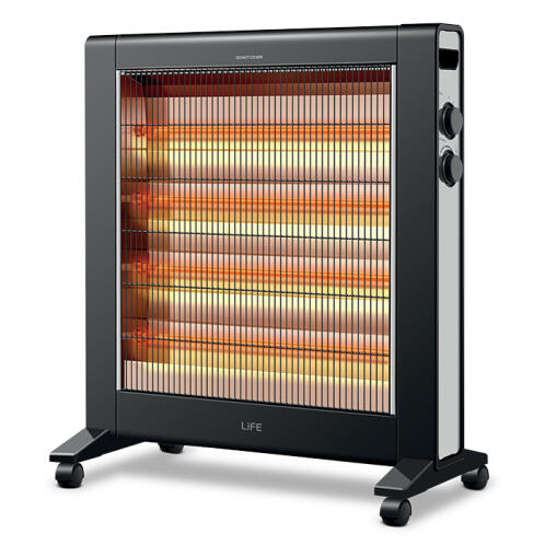 Life Habitat Ηλεκτρική Θερμάστρα Χαλαζία 2800W Μαύρη Ασημί