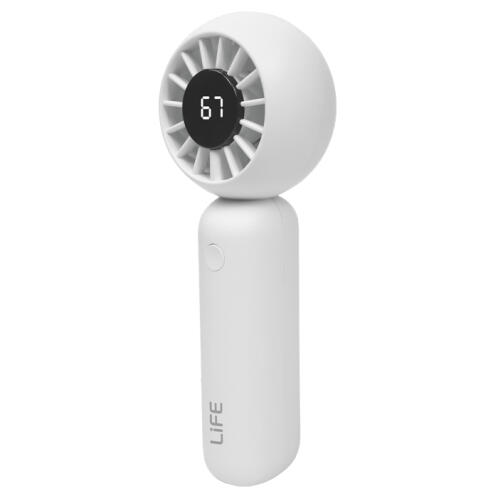 LiFE Επαναφορτιζόμενος DC ανεμιστήρας χειρός 2” με οθόνη LED, 3W LiFE LaFunFan White