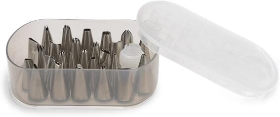 Patisse Μύτες Διακοσμητικές Ανοξείδωτες για Κορνέ Σετ 27τεμ. Με αντάπτορα Σε Κουτί