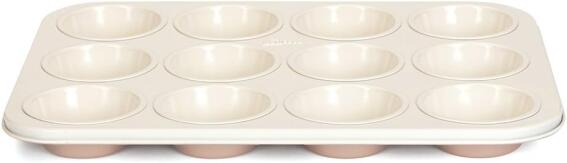 Patisse Φόρμα για 12 Muffins 35cm. με Κεραμική Αντικολλητική Επίστρωση Rose Gold /Μεταλλική