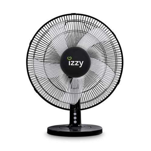 Izzy Ανεμιστήρας Επιτραπέζιος 50W Διαμέτρου 40cm 16" IZ-9023 Μαύρος