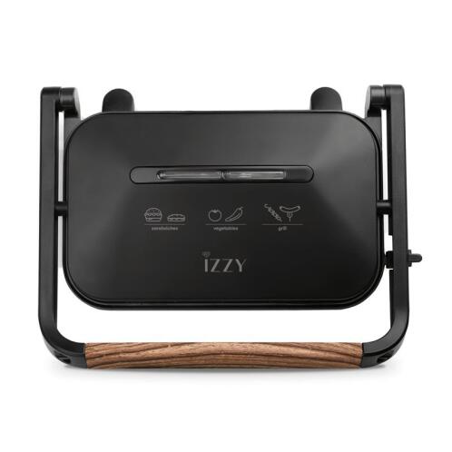Izzy Σαντουιτσιέρα 1300W Panini Wooden IZ-2013 Μαύρη