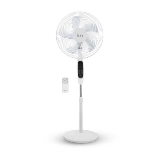 Izzy Ανεμιστήρας Δαπέδου με Τηλεχειριστήριο 16'' IZ-9042 Λευκός