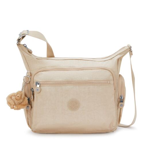 Kipling Τσάντα ώμου Gabbie Sparkled Beige