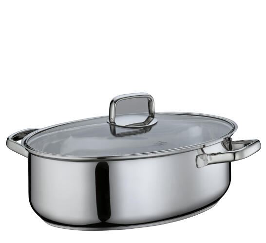 Kuchenprofi Γάστρα 38cm-  8,5L με Γυάλινο Καπάκι Gourmet Pisa -Ανοξείδωτη