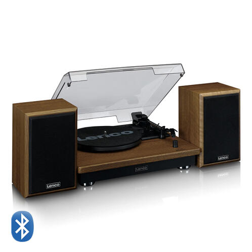 LENCO Πικάπ με 2 εξωτερικά ηχεία 20W και σύνδεση Bluetooth. LENCO LS-100WD