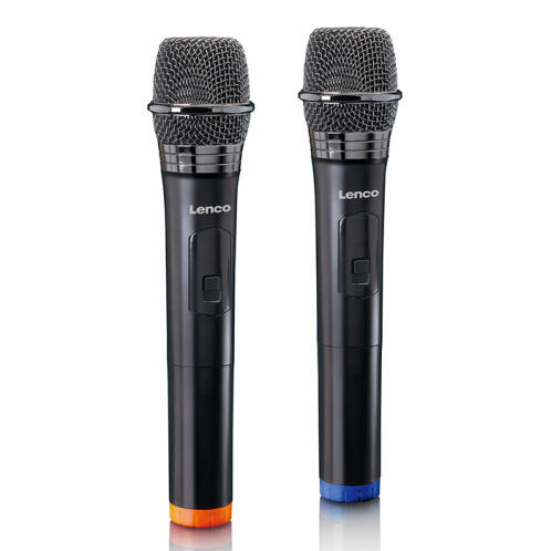 Lenco Σετ 2 Aσύρματων Μικροφώνων με Δέκτη 6.3 mm. MCW-020BK