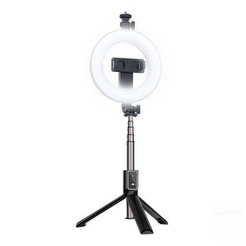 XO Αναδιπλουμενο selfie stick με ring light, λειτουργία Bluetooth και ενσωματωμένο τρίποδο XO SS12