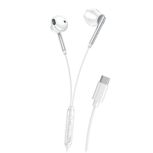 XO Ενσύρματα Ακουστικά Crescent με Μικρόφωνο USB-C- XO EP66 Λευκά