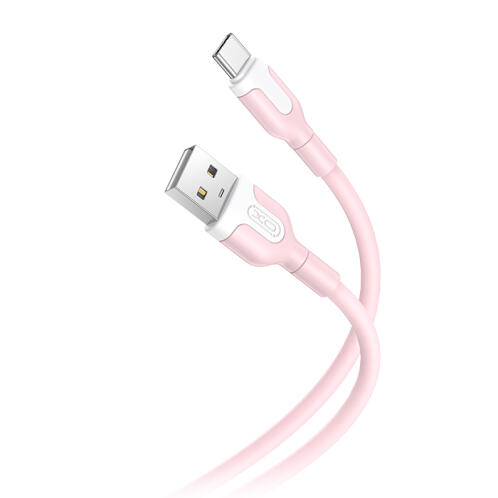 XO Καλώδιο USB High-Speed A αρσ. - USB Type-C αρσ. 10.5W, 1.00m σε ροζ χρώμα XO NB212