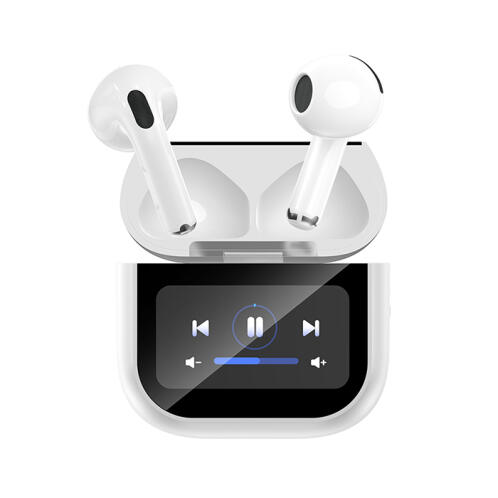 XO Bluetooth ακουστικά handsfree με θήκη ασύρματης φόρτισης και οθόνη, σε λευκό χρώμα XO X42 PRO 6TH GENERATION