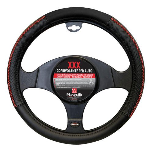 Maranello  Κάλυμμα Τιμονιού XXX Μαύρο / Κόκκινη Ραφή 37-40cm