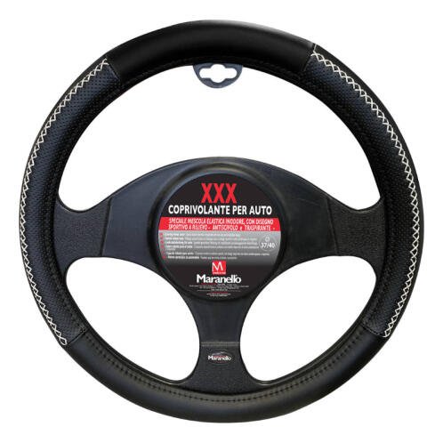 Maranello  Κάλυμμα Τιμονιού XXX Μαύρο / Λευκή Ραφή 37-40cm