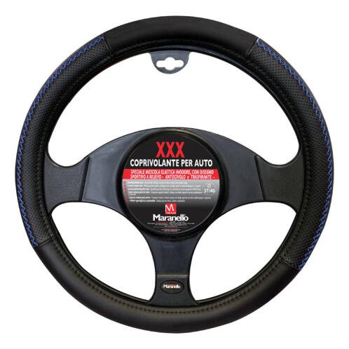 Maranello  Κάλυμμα Τιμονιού XXX Μαύρο / Μπλε Ραφή 37-40cm