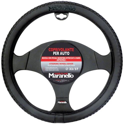 Maranello Κάλυμμα Τιμονιού Μαύρο / Μαύρη Ραφή 37-43cm