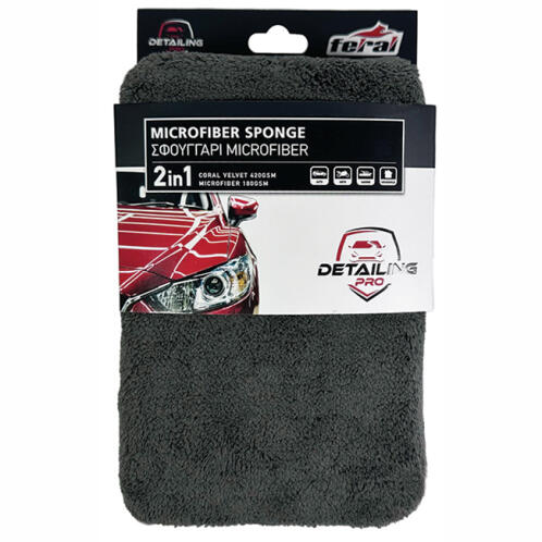 Feral Σφουγγάρι Microfiber Detailing Pro 19.5x12.5x5cm 1 Τεμάχιο