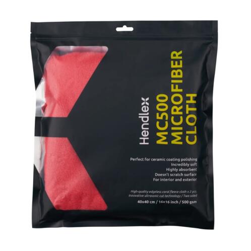 Hendlex Πετσέτες Microfiber MC500 500GSM Χωρίς Ραφές 40x40cm, Σετ 2τμχ