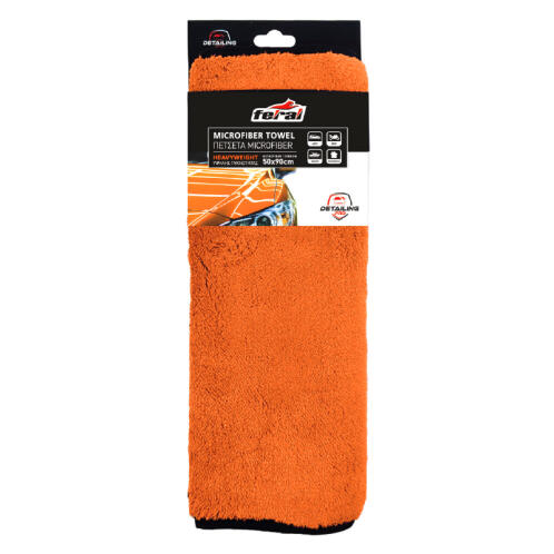 Feral Detailing Pro Πετσέτα Microfiber Heavyweight 50x90cm 1200gsm Πορτοκαλί