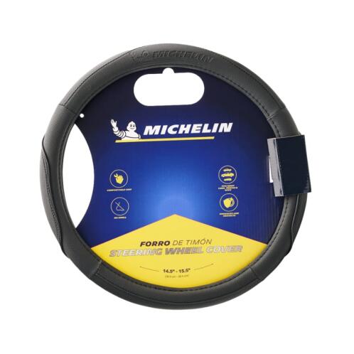 Michelin Κάλυμμα Τιμονιού Μαύρο με Μαύρη Ραφή 36,8 - 39,4cm - WML-1003-N