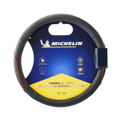 Michelin Κάλυμμα Τιμονιού Μαύρο με Κόκκινη Ραφή 36,8 - 39,4cm - WML-1003-NR