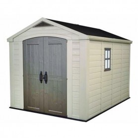Keter Factor Πλαστική Αποθήκη Κήπου 8x11 με Διπλή Πόρτα & Αεραγωγό 257 x 332 x 243 cm
