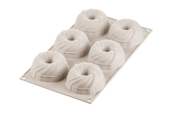 Silikomart Φόρμα Σιλικόνης 3D για 6 Mini Intreccio Γκρι O7,5cm - 6x105 ml