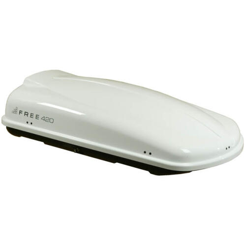 Free Μπαγκαζιέρα Οροφής 420lt Λευκή Γυαλιστερή Με Διπλό Άνοιγμα Και Τοποθέτηση Quick Fix