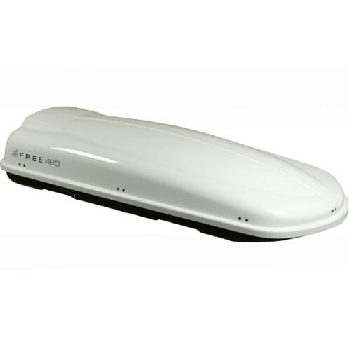 Free Μπαγκαζιέρα Οροφής 480lt Λευκή Γυαλιστερή Με Διπλό Άνοιγμα Και Τοποθέτηση Quick Fix