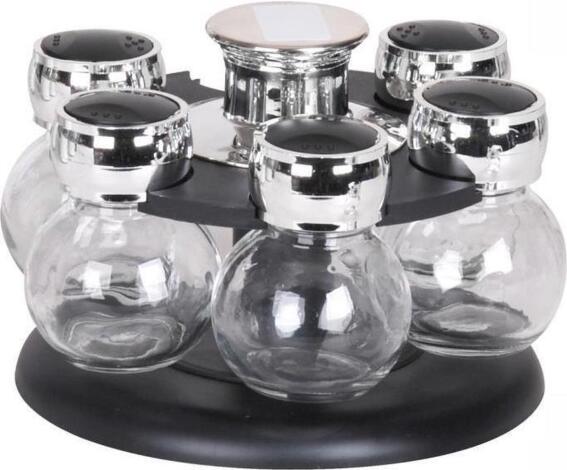Urban Living Σετ Δοχεία Μπαχαρικών με Περιστρεφόμενη Βάση 6τμχ 18x18x12,5 cm 28435