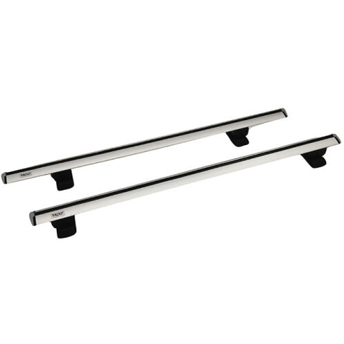 Rackit Μπάρες Οροφής Αλουμινίου 120cm Fix-Point Σετ Με Πόδια Και Κλειδαριά Ασημί