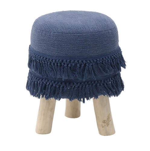 Inart Σκαμπώ Με Ξύλινα Πόδια 3-50-419-0013