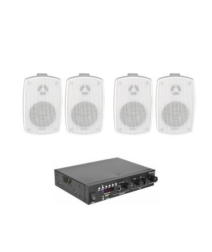 Adastra Outdoor4 Πακέτο Σετ Ηχεία Εγκαταστάσεων Εξωτερικού Χώρου 55W με Bluetooth Λευκά