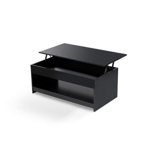 Ξύλινο Τραπέζι Σαλονιού 110 x 60.5 x 45 cm Χρώματος Μαύρο Idomya 30080036