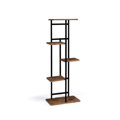 Idomya Μεταλλική Ραφιέρα Φυτών με 5 Ξύλινα Ράφια 43 x 23.5 x 95 cm Elize 30088321