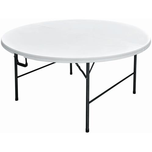 Velco, τραπέζι μεταλλικό, catering, λευκό, στρογγυλό