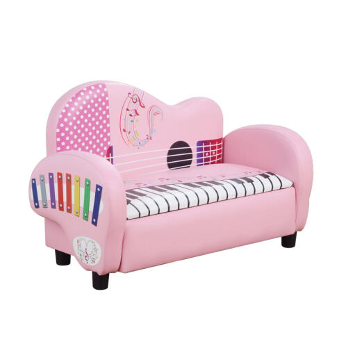 Παιδικός Διθέσιος Καναπές Μουσικά Όργανα με Πτυσσόμενη Πλάτη 75 x 38 x 50 cm HOMOCOM 310-032