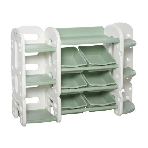 Παιδική Ραφιέρα με 7 Ράφια και 6 Αφαιρούμενα Καλάθια 149.8 x 35 x 92 cm HOMCOM 311-017GN