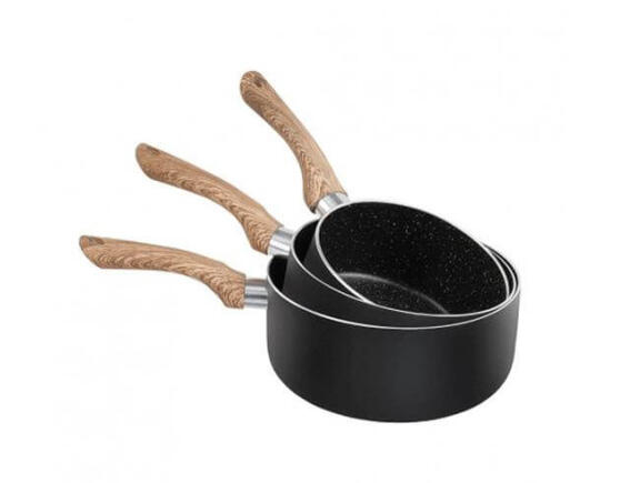 Livoo Σετ κατσαρόλες Sauce MEP115 - 3 τεμάχια - Brown/Black