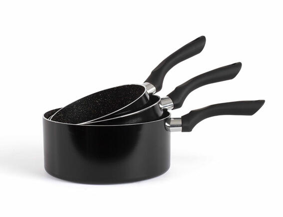 Livoo Σετ Κατσαρόλες MEN125N - 3 Τεμάχια - Black