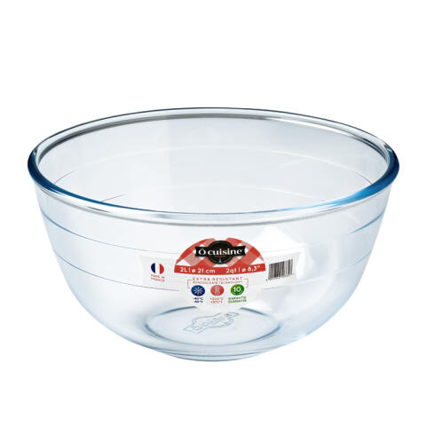 Ô Cuisine Γυάλινο Μπολ Ανάδευσης 2lt
