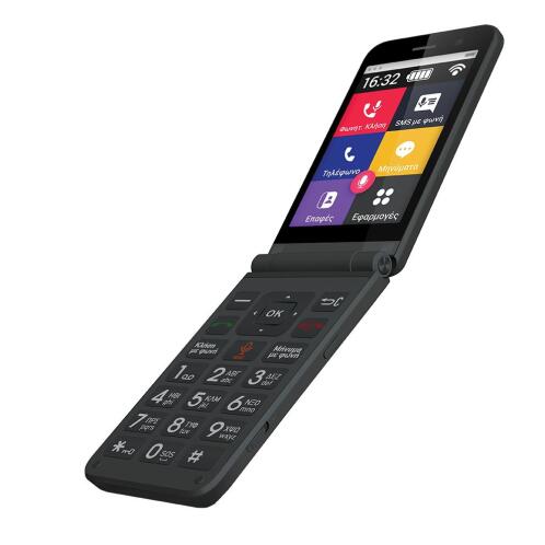 MLS Easy Flip 4G Κινητό Smartphone Gray Dual SIM