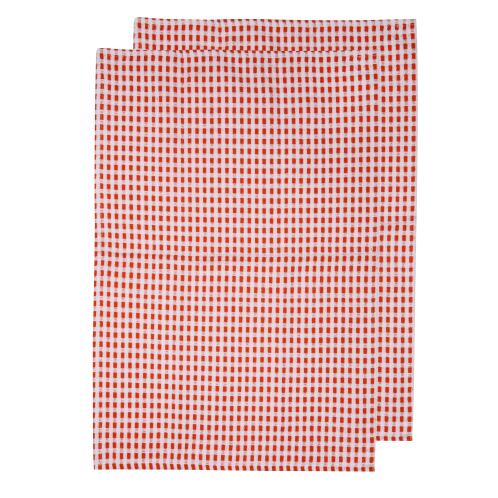 Ladelle Eco Recycled Πετσέτες Κουζίνας 45x70cm Πορτοκαλι Waffle -Σετ 2 τεμαχίων