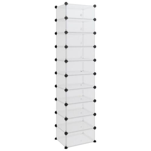 vidaXL Παπουτσοθήκη Διαφανής 44 x 32 x 174 εκ. από Πολυπροπυλένιο 340561