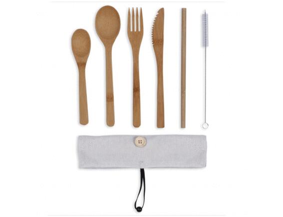 Σετ μαχαιροπίρουνα Bamboo Livoo MES134C χρώματος Beige