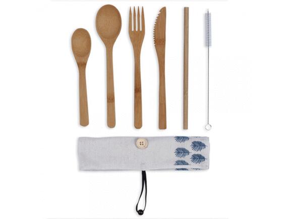 Σετ μαχαιροπίρουνα Bamboo Livoo MES134 χρώματος Wood