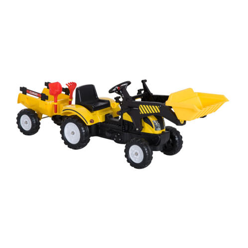 Παιδικός Εκσκαφέας με Πετάλια και Τρέιλερ HOMCOM 341-019