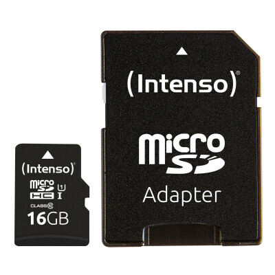 Intenso Micro SD CARD 16GB class10 with adapter