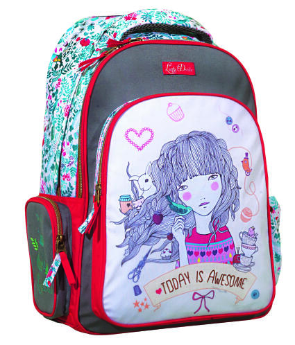 BMU Σχολική Τσάντα Οβάλ Lady Desdia Strawberry