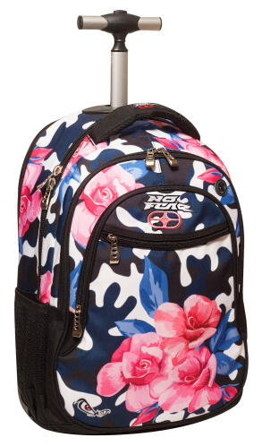 No Fear Σχολική Τσάντα Τρόλεϋ Δημοτικού Army Flower Back Me Up